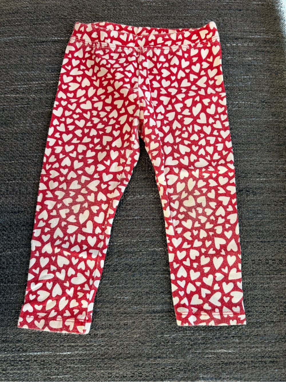 Gymboree Red Leggings with White Heart Print